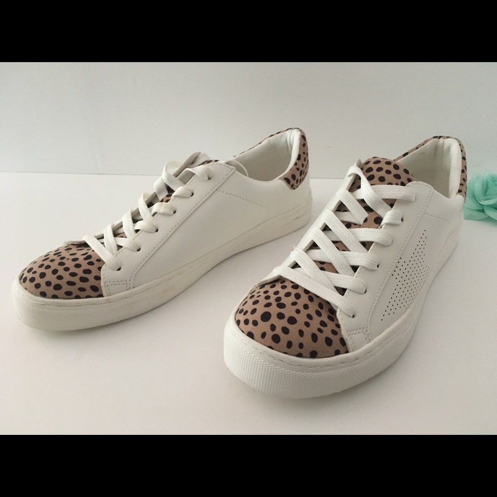 Cheetah Print Sneakers, Size 10